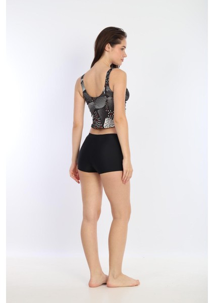 Kadın Desenli Şortlu Tankini Bikini 2779 modelleri