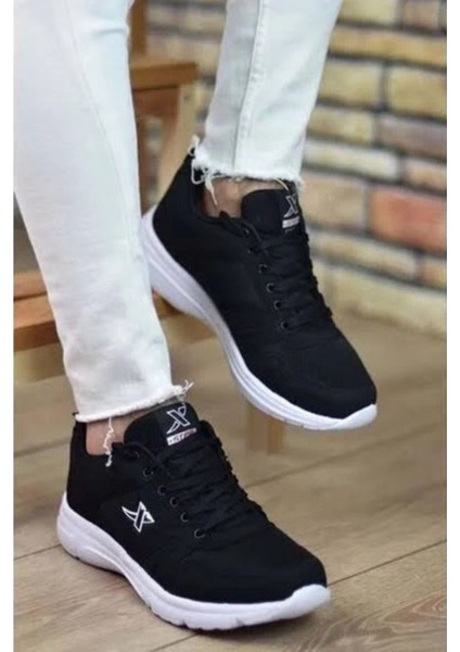 x Step Siyah - Beyaz Unisex Günlük Rahat Spor Ayakkabı