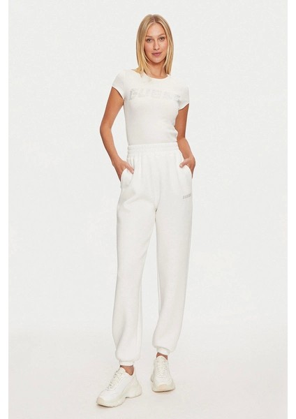 Kadın Beyaz Logolu T-Shirt