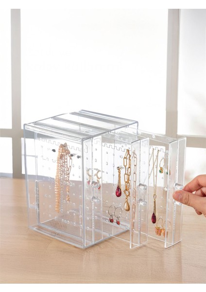 Akrilik 3 Çekmeceli Kolye Küpe Takı Düzenleyici Organizer Stand - AK731