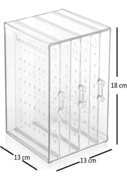 Akrilik 3 Çekmeceli Kolye Küpe Takı Düzenleyici Organizer Stand - AK731