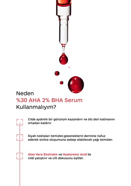 Aha 30% & Bha 2% Peeling Serum fırsatları