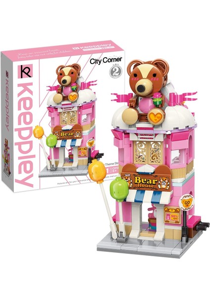 City Corner C0109 Teddy Theme Store Ayı Teddy Mağazası Hediyelik Dekorasyon Yapı Blokları Oyuncak Seti