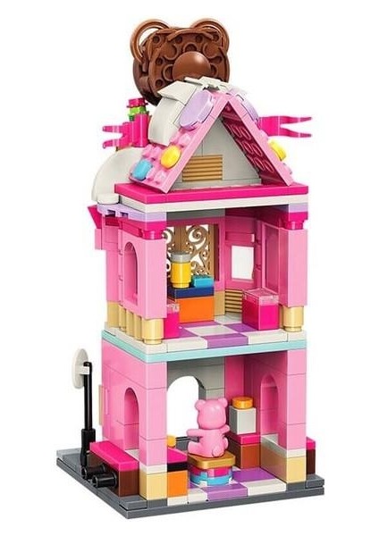 City Corner C0109 Teddy Theme Store Ayı Teddy Mağazası Hediyelik Dekorasyon Yapı Blokları Oyuncak Seti