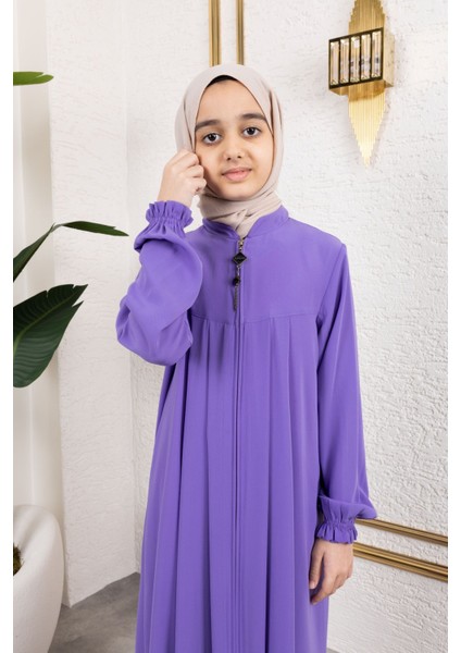 Robalı Pileli Çocuk Ferace & Mor fırsatları