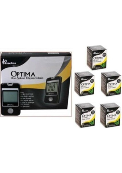 Optima Şeker Ölçüm Cihazı + 5 Kutu Strip (50'li) Optımacıhazstrıp5