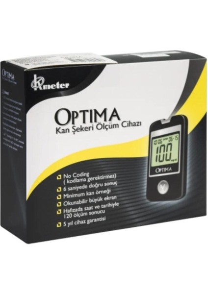 Optima Şeker Ölçüm Cihazı + 5 Kutu Strip (50'li) Optımacıhazstrıp5 fiyatları