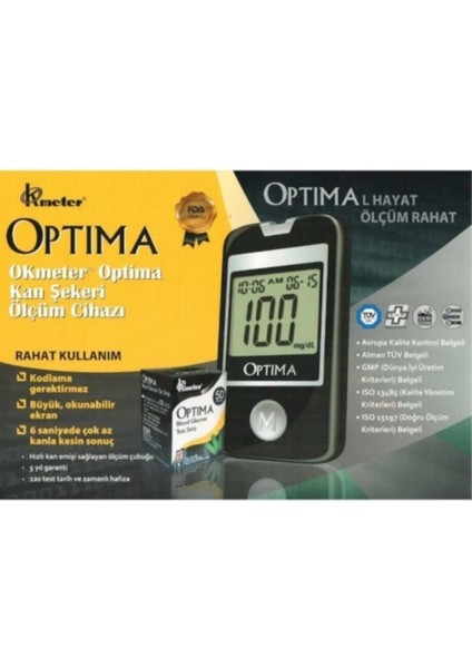 Optima Şeker Ölçüm Cihazı + 5 Kutu Strip (50'li) Optımacıhazstrıp5 fırsatları