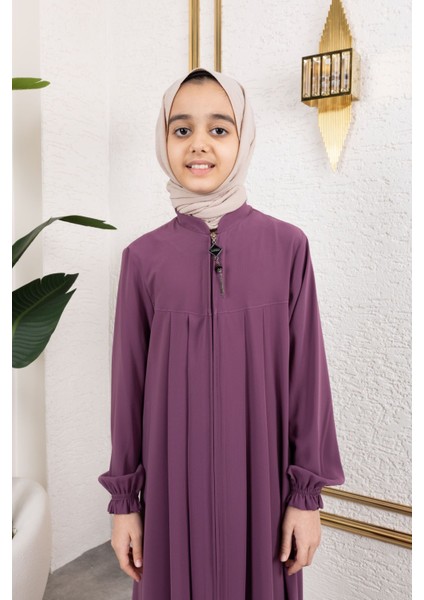 Robalı Pileli Çocuk Ferace & Gülkurusu