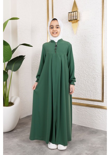 Robalı Pileli Çocuk Ferace & Yeşil fiyatları