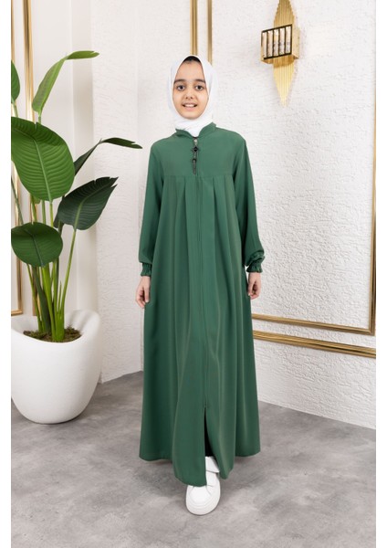 Robalı Pileli Çocuk Ferace & Yeşil fırsatları