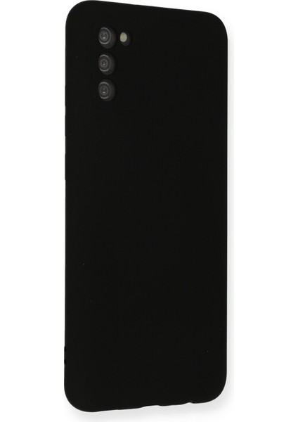 Samsung Galaxy A03S Kılıf Nano Içi Kadife Silikon - Siyah 11