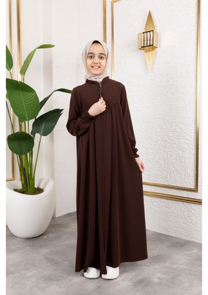 Robalı Pileli Çocuk Ferace & Kahverengi fiyatları