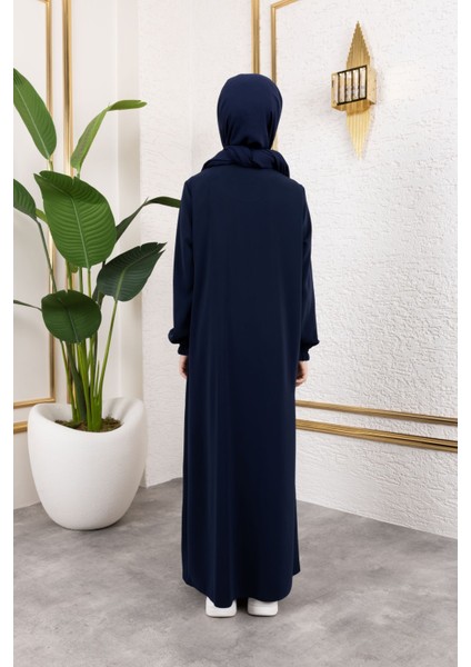 Robalı Pileli Çocuk Ferace & Lacivert modelleri