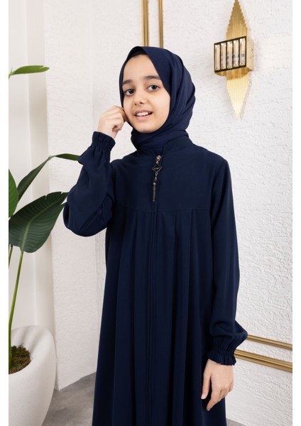 Robalı Pileli Çocuk Ferace & Lacivert indirimleri