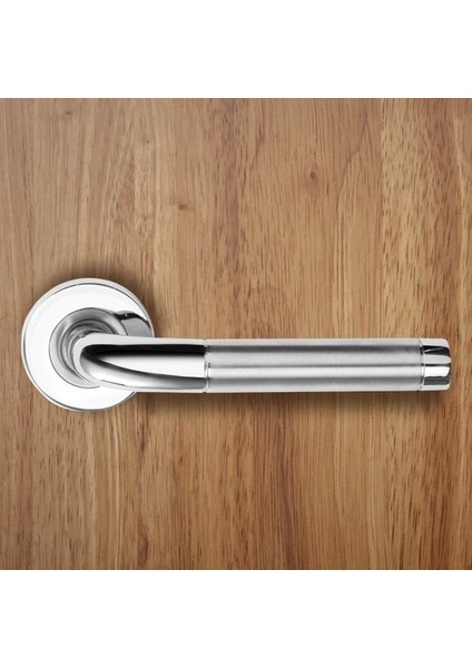 Kapı Kolu Rozetli Saten Krom 203L Oda-Barelli