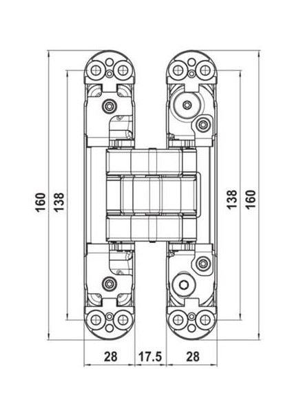 Gizli Ayarlı Kapı Menteşesi Antik Bronz 160*28 mm fiyatları