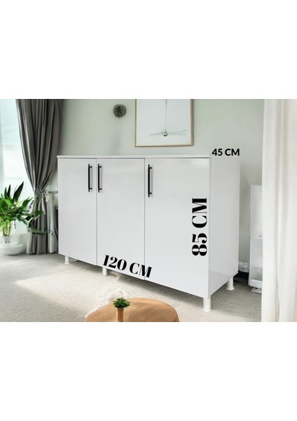 Çok Amaçlı Dolap, Mutfak Dolabı, Kiler Dolabı, Banyo Dolabı, Kahve Köşesi 120 x 45 x 85 cm fırsatları
