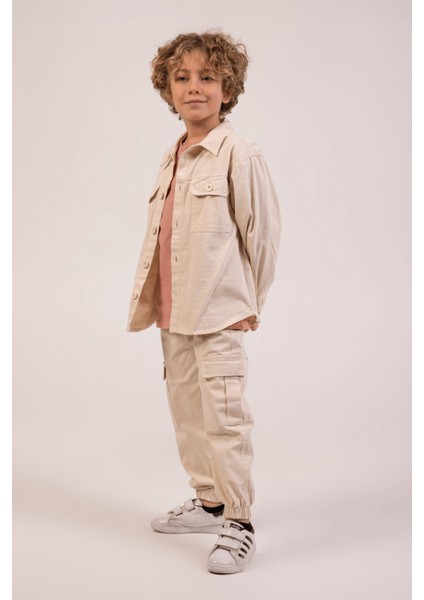 Günlük ve Özel Anlar Için Şık Pamuklu Gabardin Erkek Çocuk Gömlek Ceket modelleri