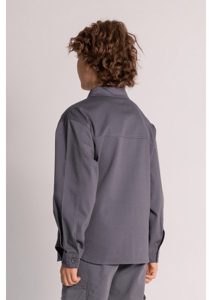 Günlük ve Özel Anlar Için Şık Pamuklu Gabardin Erkek Çocuk Gömlek Ceket fiyatları