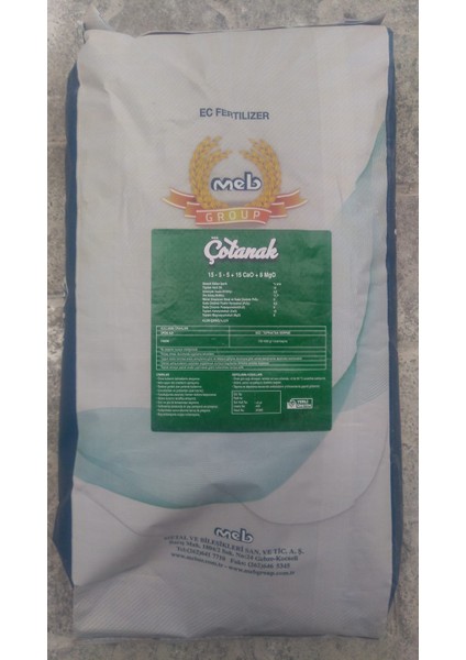 MEB Çotanak Gübre 25 kg (15-5-5 + 15 Cao + 8 MgO İçerir)
