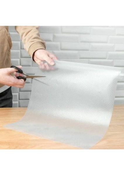 Eva Raflık Kaymaz Dolap Içi Çekmece Raf Örtüsü Kaydırmaz Şeffaf 45 cm x 10 Metre