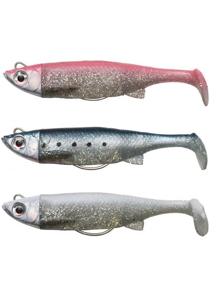 3D Tpe Minnow 8cm 11G Sahte Balık White Glitter