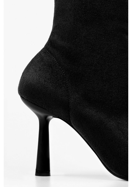 Kadın Glove Siyah Süet Streç Topuklu Bot fırsatları