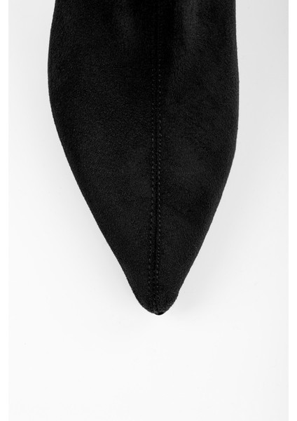 Kadın Glove Siyah Süet Streç Topuklu Bot indirimleri