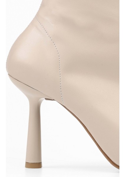Kadın Glove Bej Cilt Streç Topuklu Bot fırsatları