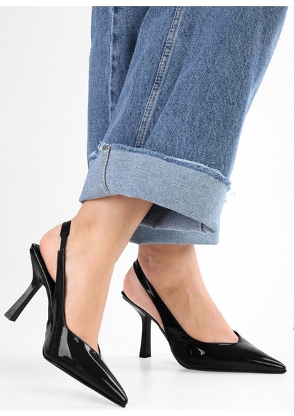 Kadın Floe Siyah Rugan Stiletto