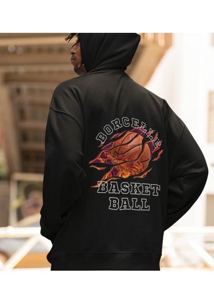 Borcelle Basket Ball Baskılı Erkek Sweatshirt