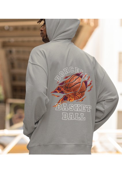 Borcelle Basket Ball Baskılı Erkek Sweatshirt