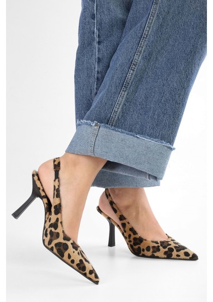 Kadın Floe Leopar Tüylü Stiletto