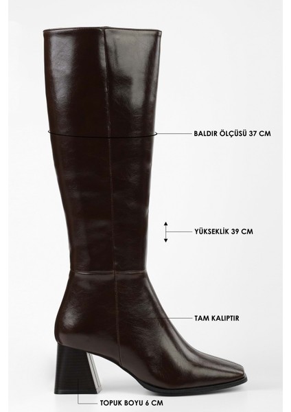 Kadın Stall Kahve Küt Burunlu Çizme fiyatları