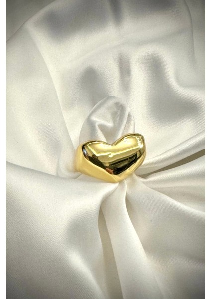 Özel Seri Ithal Cilalı Kalp Model Bombe Tasarım Ayarlanabilir Kadın Çelik Yüzük fiyatları