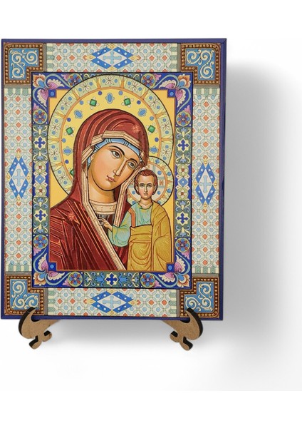 Süslemeli Meryem Ana Ikona