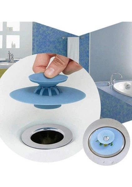 Silikon Lavabo Tıpası Banyo Küvet Süzgeci Gider Tıkanma Koku Önleyici Süzgeç Tıpa