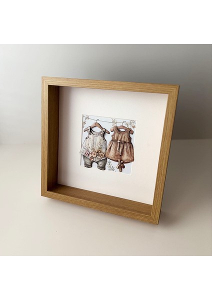 3D El Yapımı Ahşap Bebek Çerçevesi / Boho Bebek Elbiselerim 4