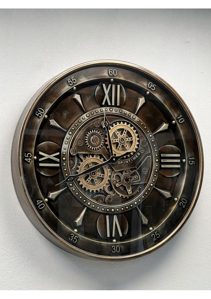 Horizon Metal Çarklı Duvar Saati Modern Tasarım 60x60 cm Dekoratif fiyatları