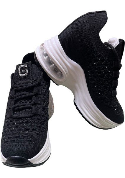 24K 300-3 Dolgu Topuklu Taşlı Bayan Spor Ayakkabı modelleri