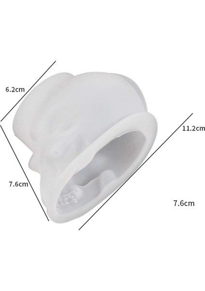 Epoksi Reçine Silikon Kalıp Taş Tozu Kuru Kafa Mum Kalıbı 11.2x7.6 cm