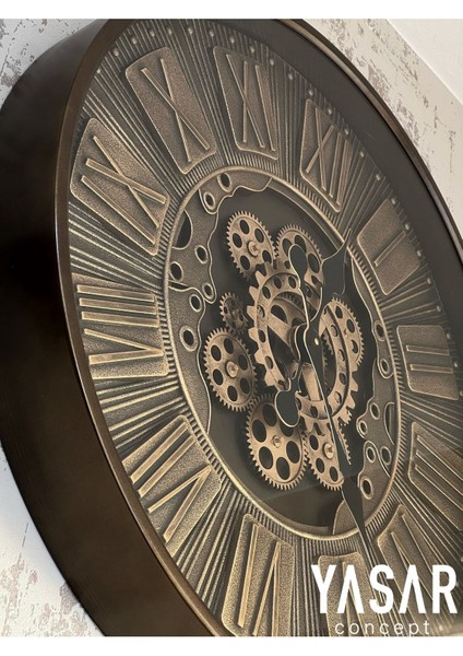 Tock Metal Çarklı Duvar Saati