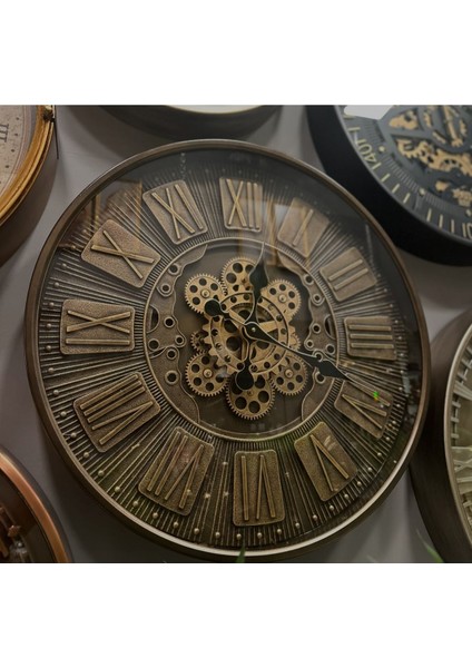 Tock Metal Çarklı Duvar Saati