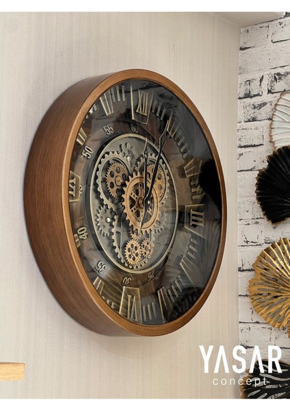 Cranford Metal Çarklı Duvar Saati Modern Tasarım 46x46 cm Dekoratif fiyatları