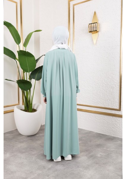 Bağcıklı Pileli Çocuk Ferace & Mint fırsatları