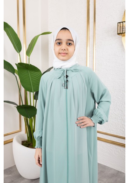 Bağcıklı Pileli Çocuk Ferace & Mint indirimleri