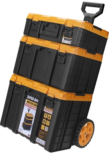 Master Case Tekerlekli 3’lü Set Büyük Tekerlekli Teknisyen Takım Çantası S-M-L fiyatları