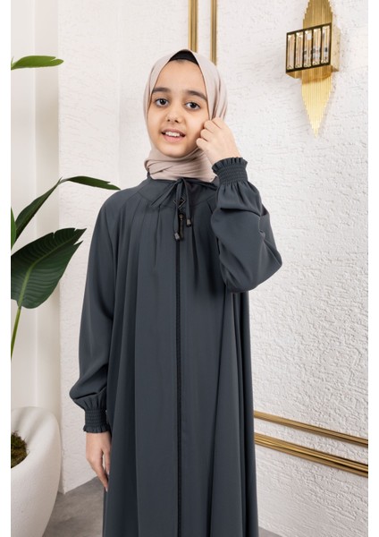 Bağcıklı Pileli Çocuk Ferace & Füme modelleri