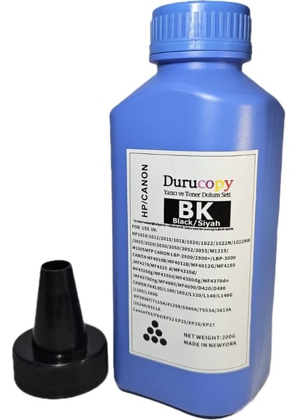 Durucopy Canon Crg 725 Lbp 6020 Toner Tozu 200GR Kartuş Dolum Seti Uyumlu
